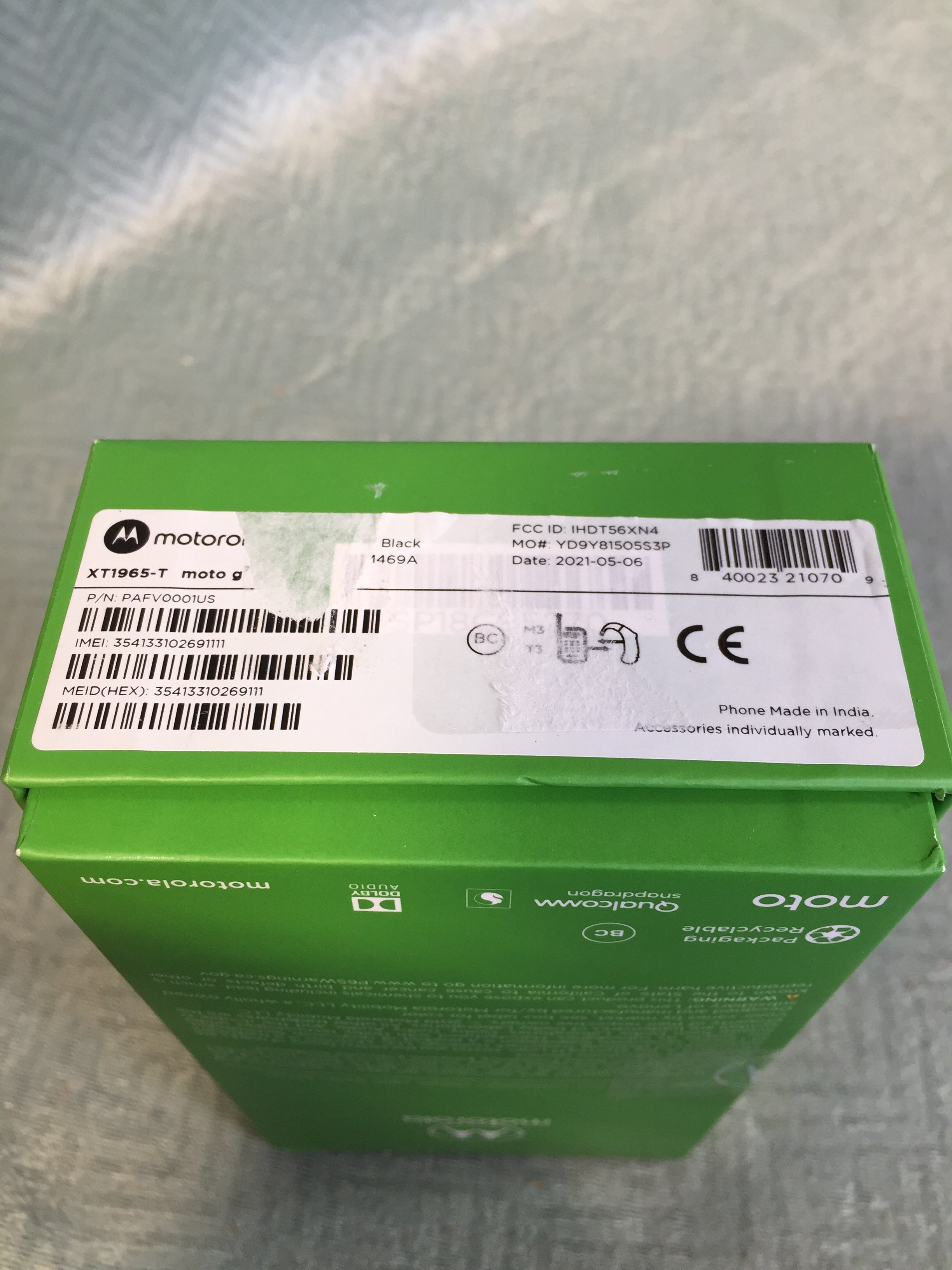 Moto G7 Plus - 64GB - XT1965-T - 16MP Camera - OPEN BOX (7617183711470)